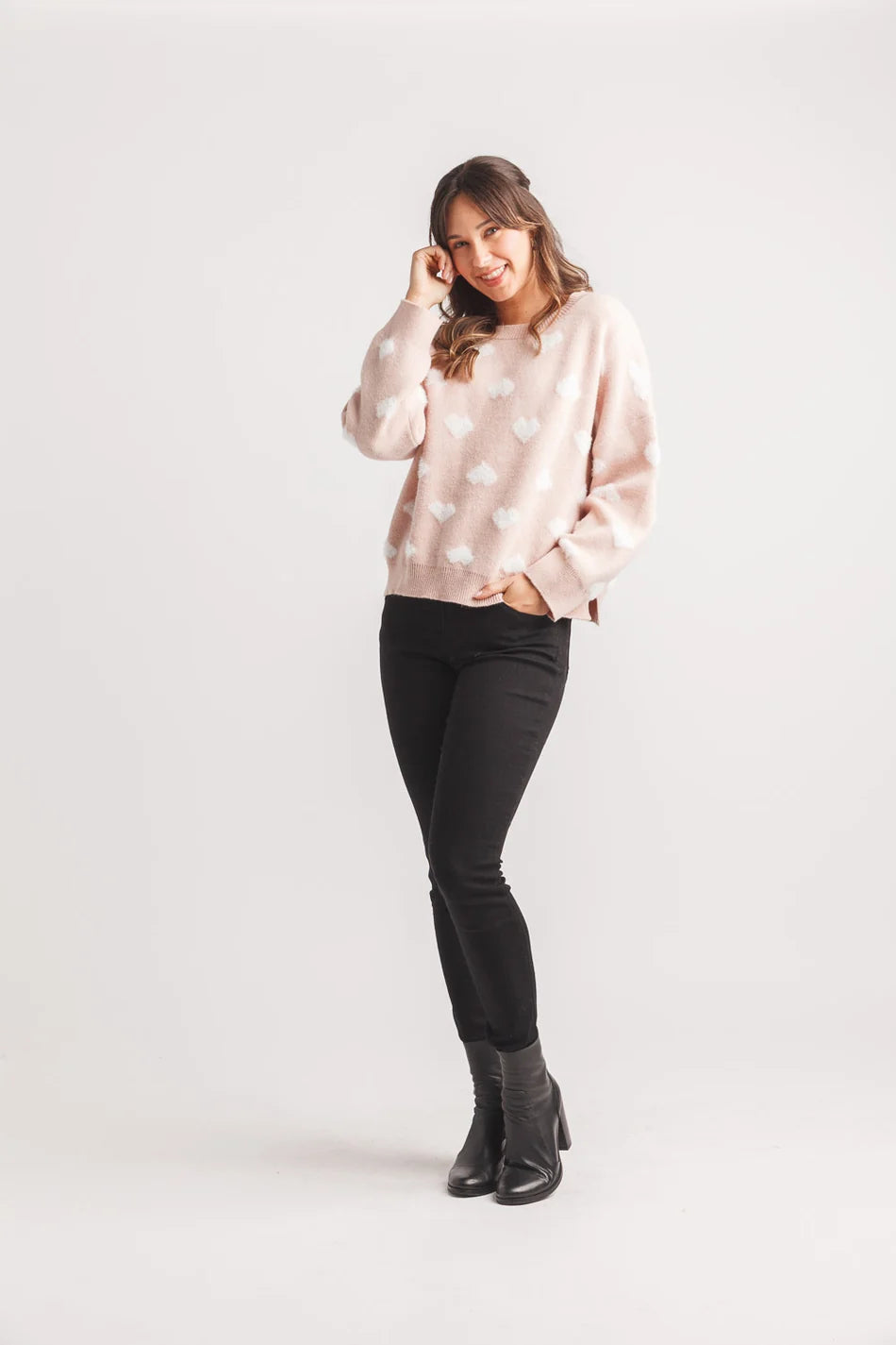 PAP SWEATER HEART GRAPHIC