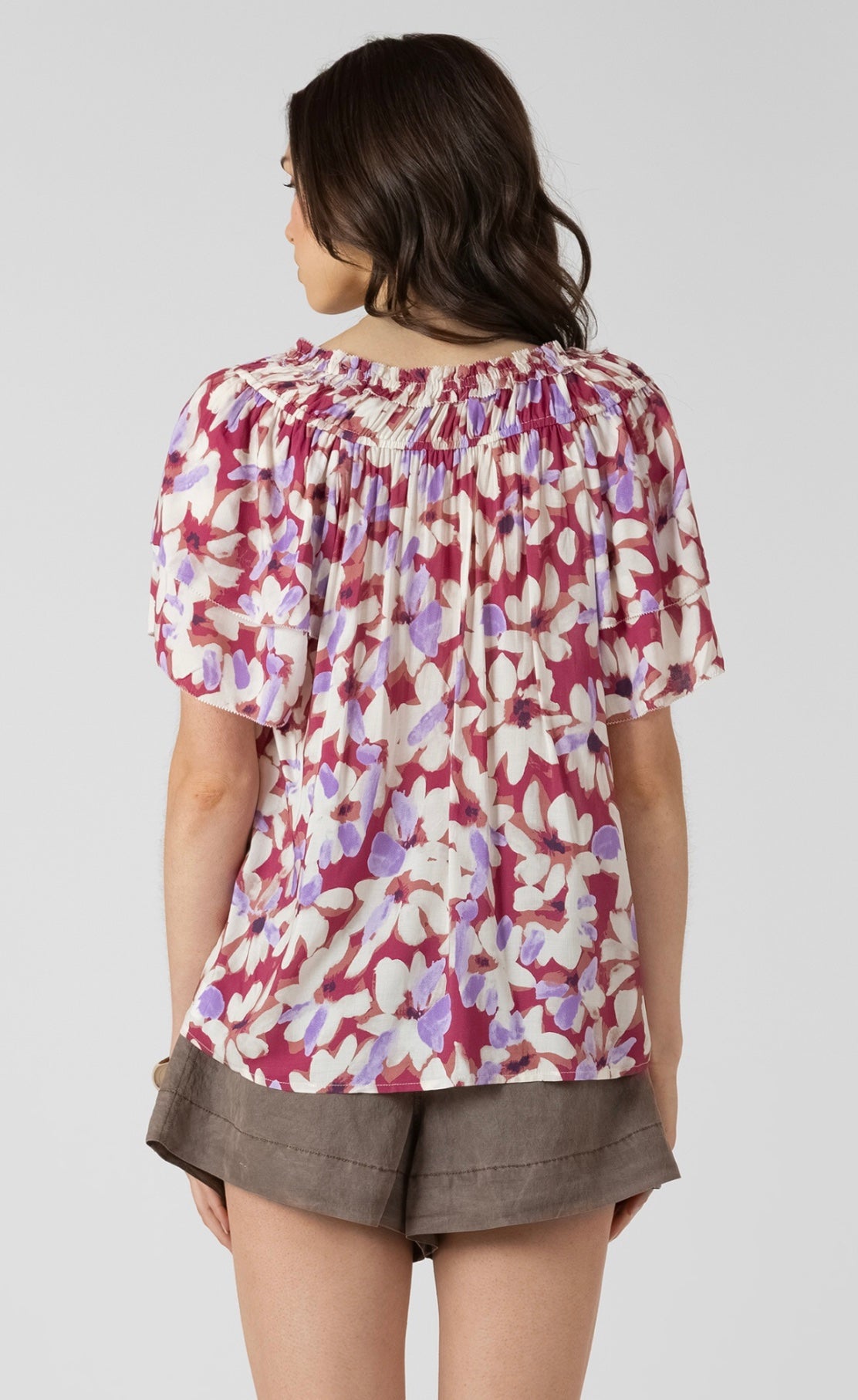 DEX BLOUSE FLUTTER SLEEVE