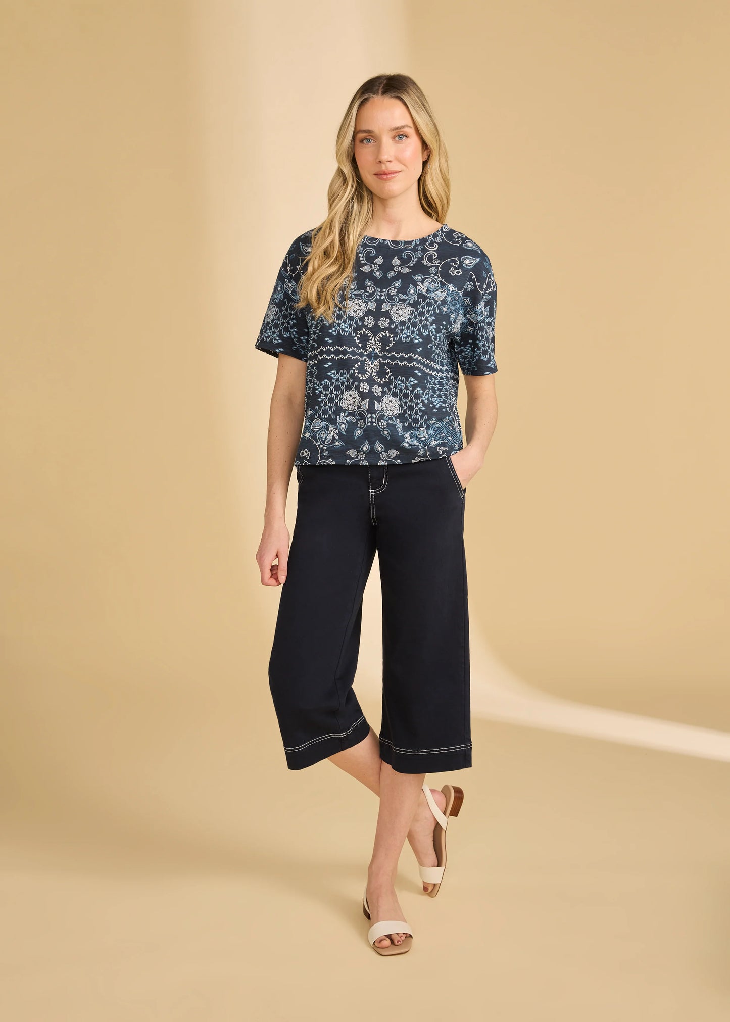 FDJ SHORT SLEEVE PRINT TOP