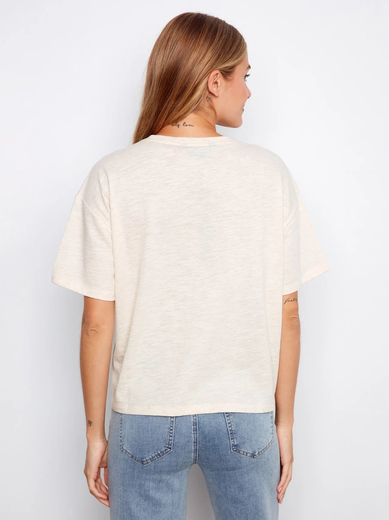 CHAR T-SHIRT CROCHET CHEST POCKET