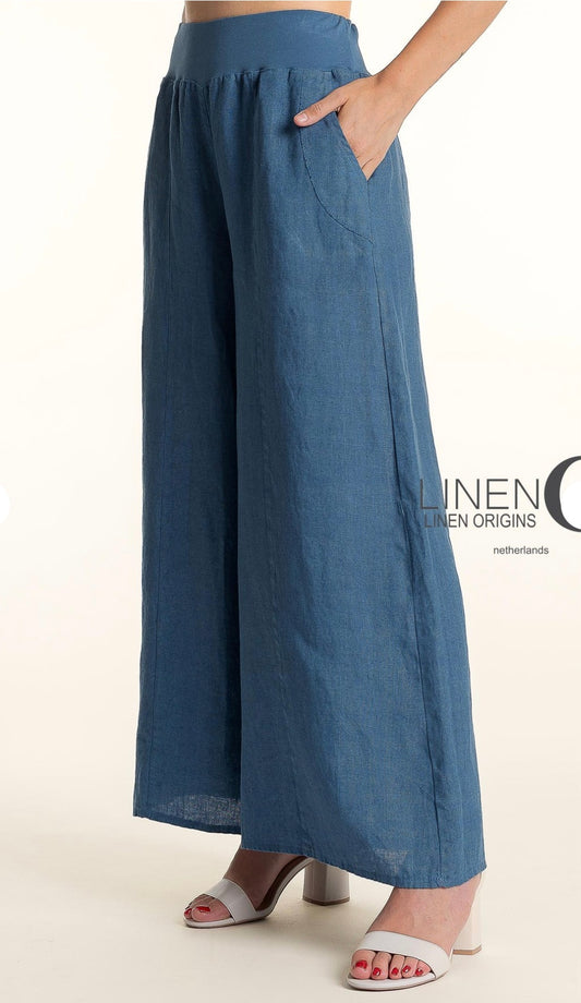 LINEN O PANT WIDE LEG