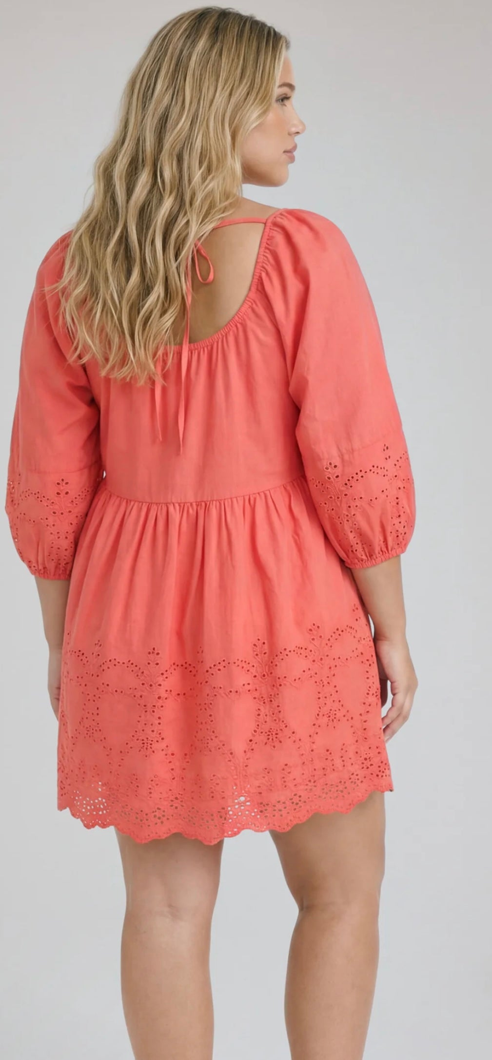 GF DRESS EYELET DETAIL