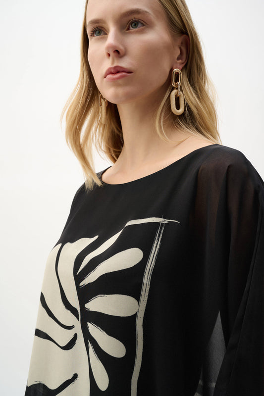 JOSEPH R BLOUSE OVERLAY CHIFFON