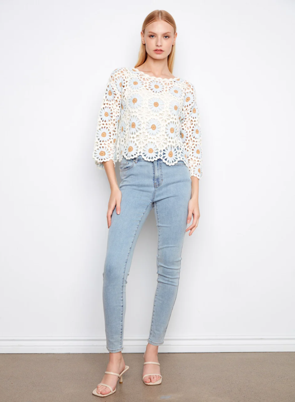 CHARLIE B CROCHET SWEATER