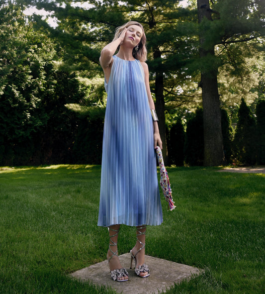 PCDILLY SLEEVELESS PLEATED DRESS