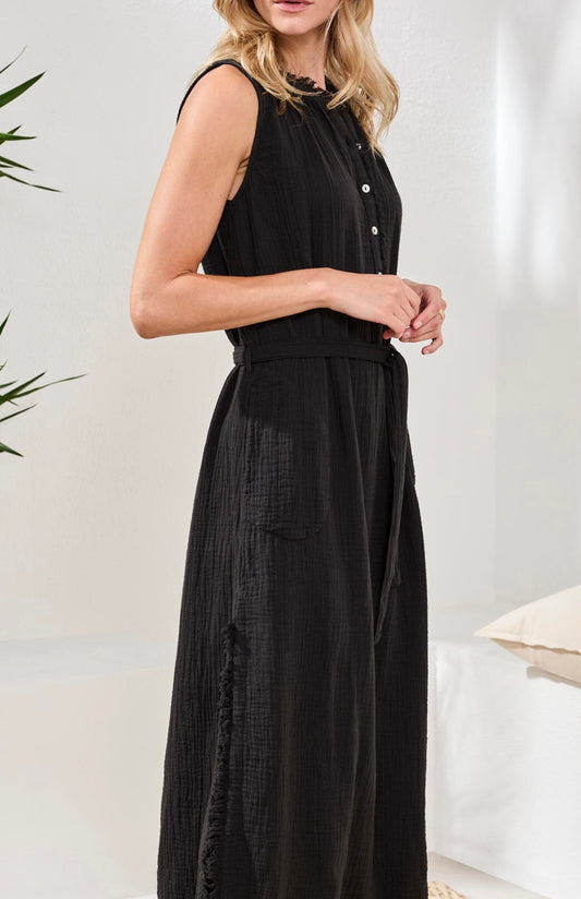 TRIBAL SLEEVELESS MAXI DRESS