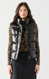 DEX FAUX LEATHER PUFFER VEST