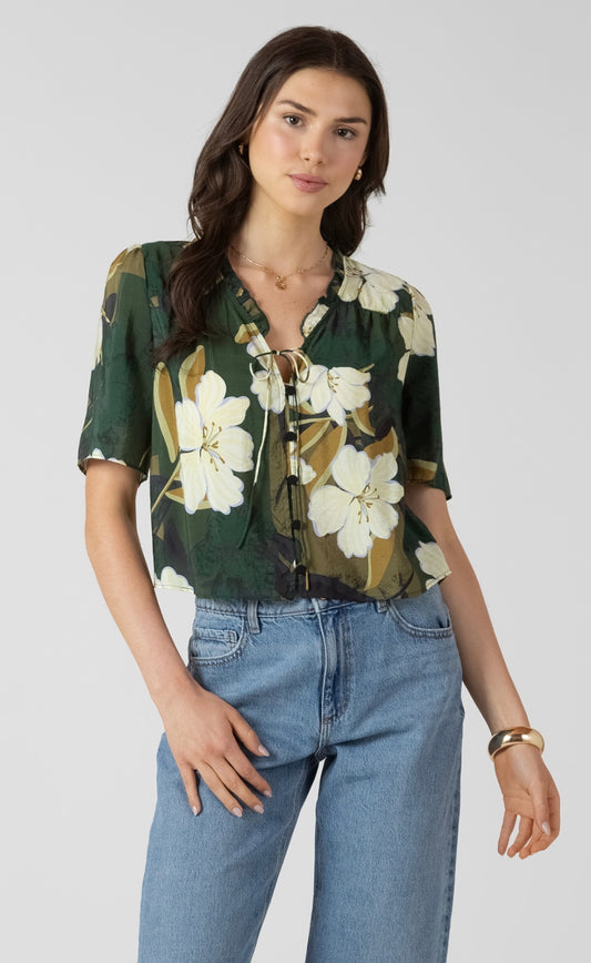 DEX BLOUSE RUFFLE TRIM