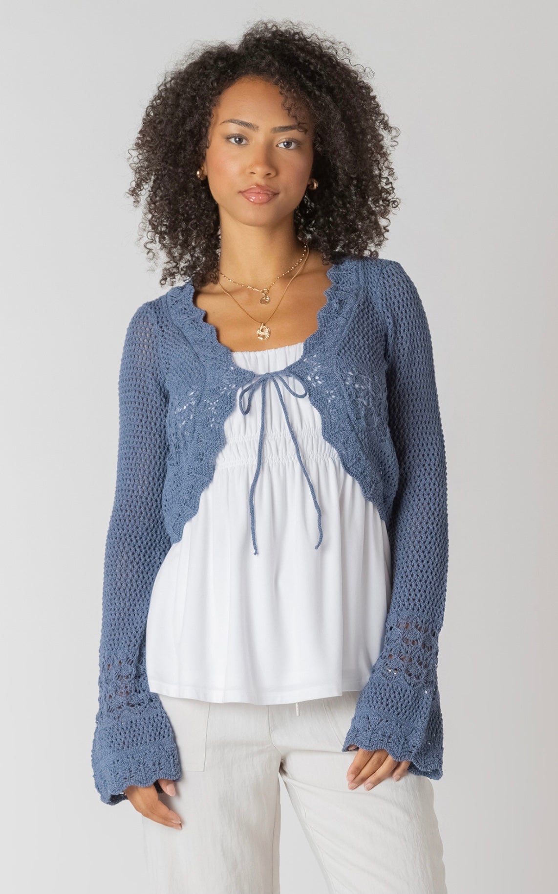 ROOM 34 CARDIGAN TIE FRONT