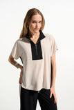 JOSEPH R ZIP NECK TOP