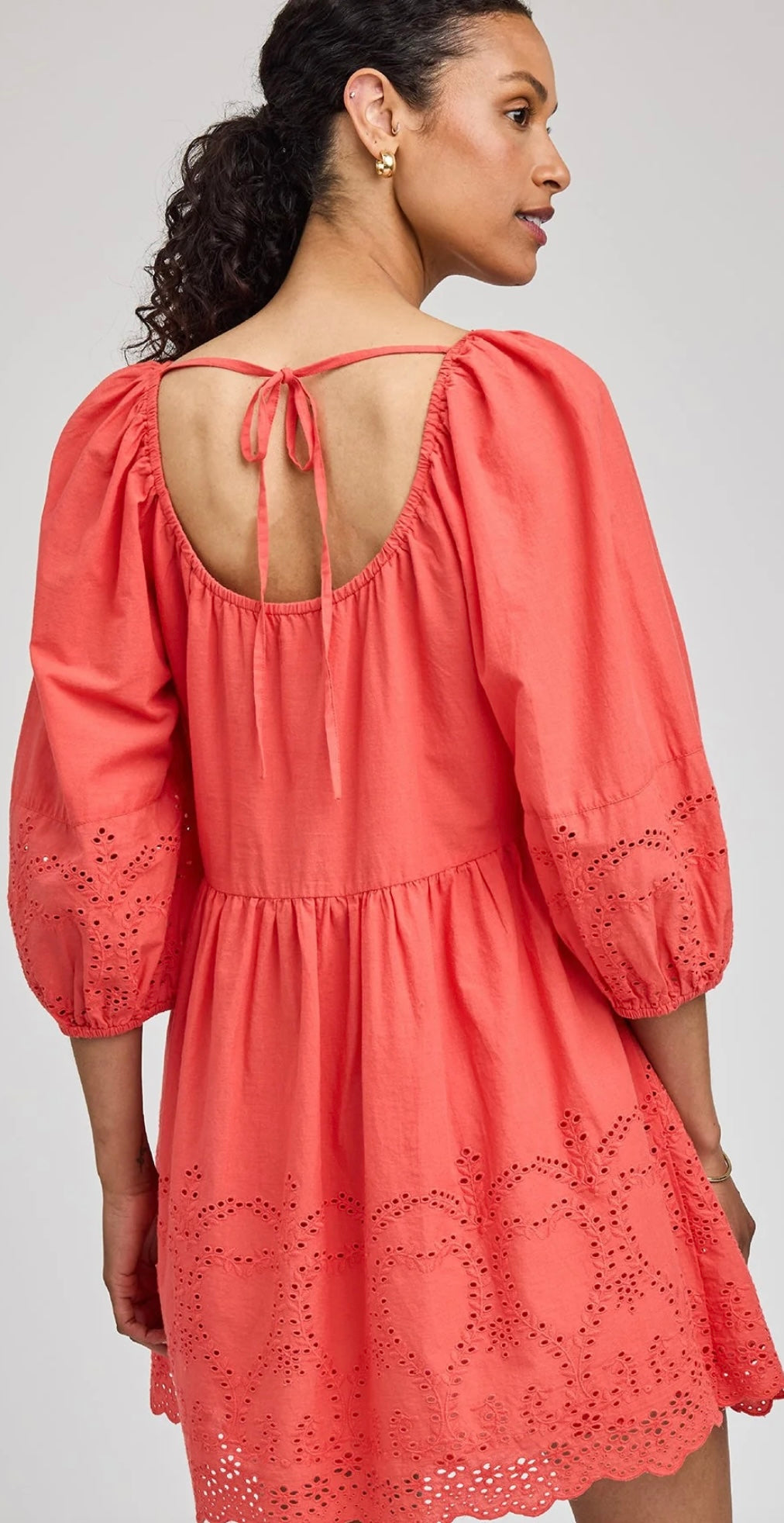 GF DRESS EYELET DETAIL