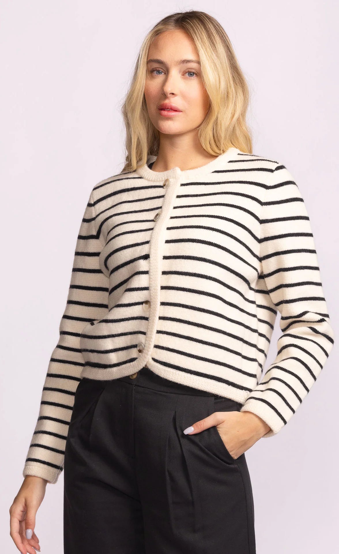 PINK MARTINI BUTTON FRONT CARDIGAN