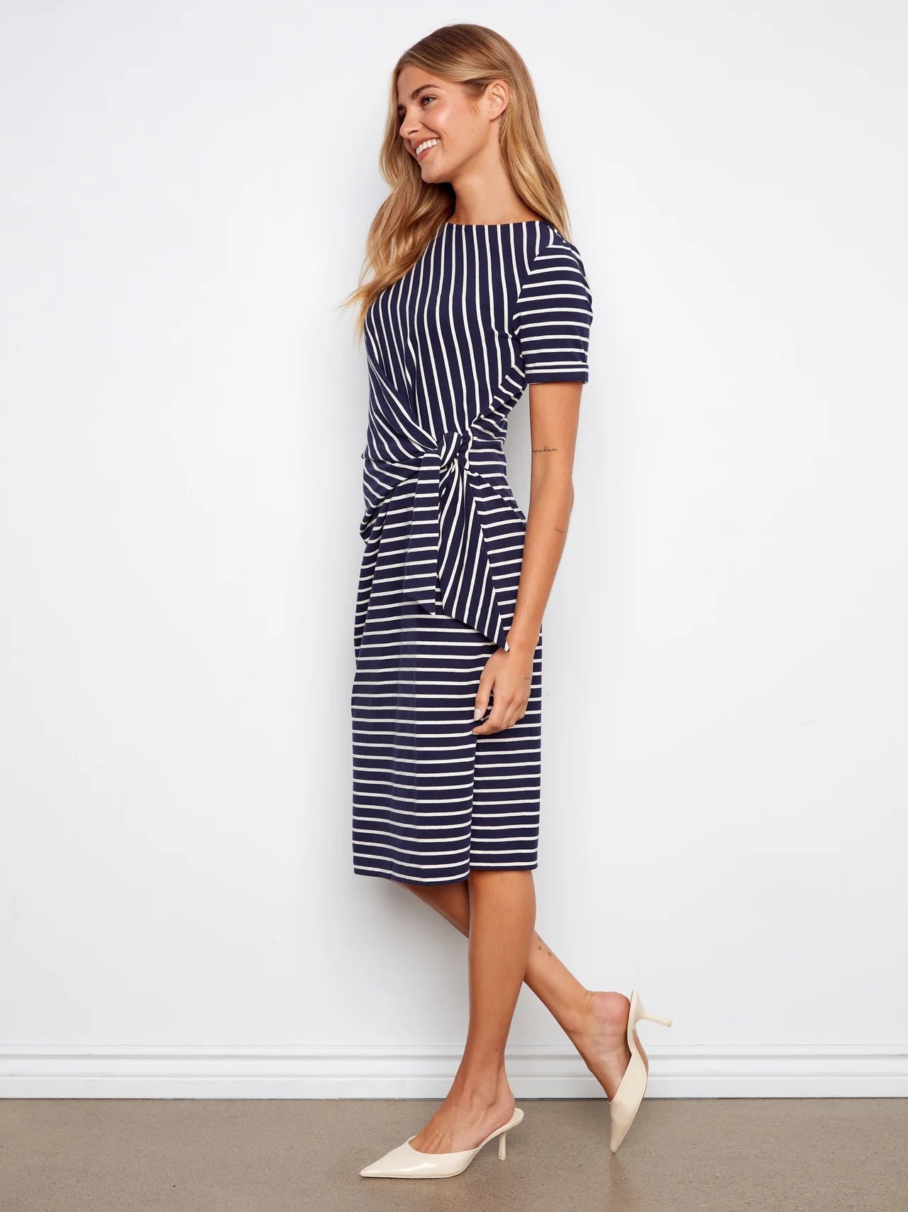CHAR DRESS SIDE TIE