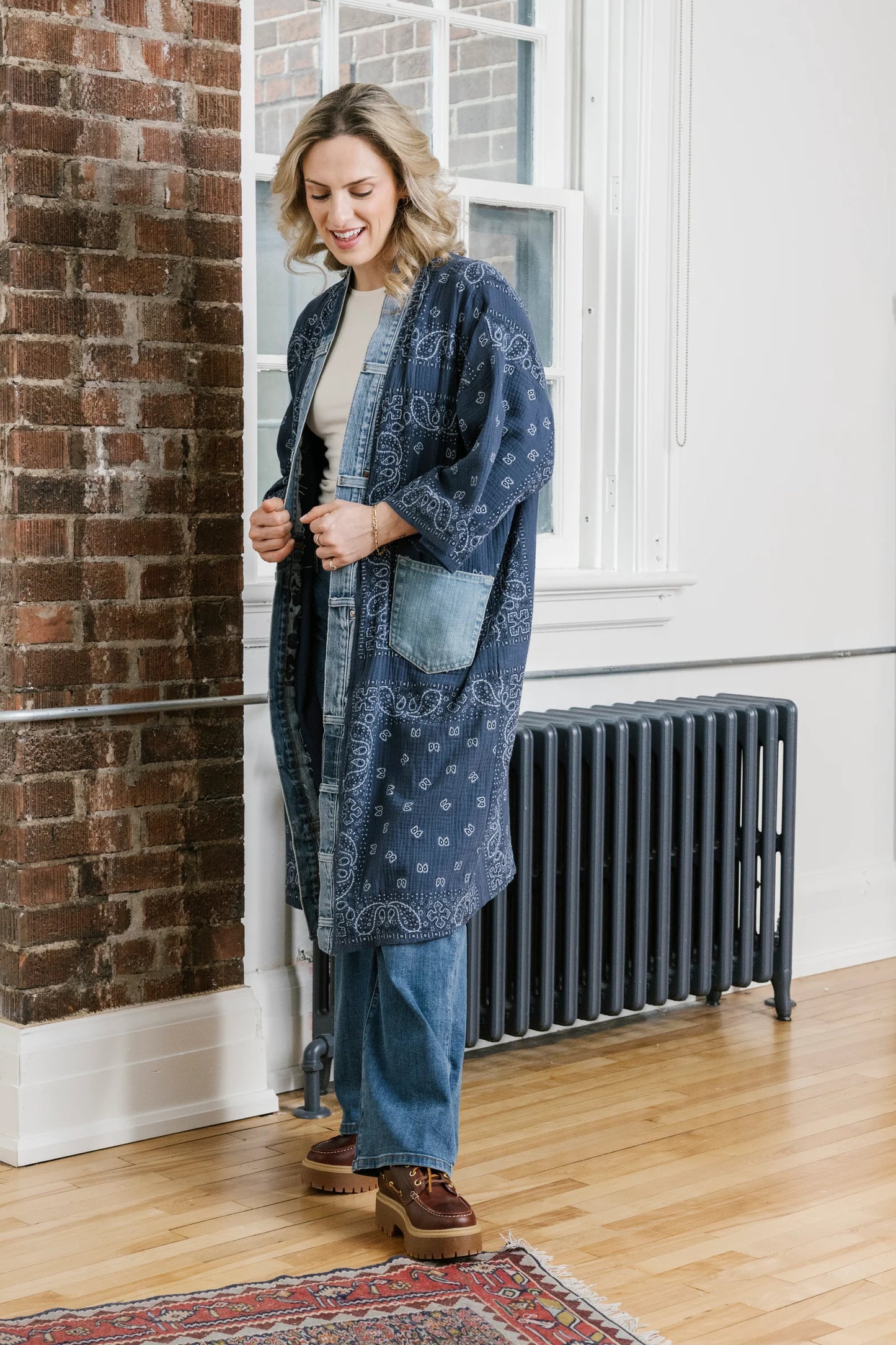 SHANNON PAS LONG BANDANA CARDIGAN