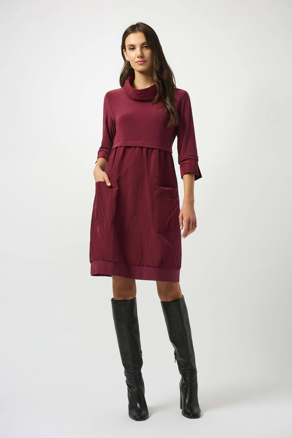 JOSEPH R DRESS MIXED FABRICS