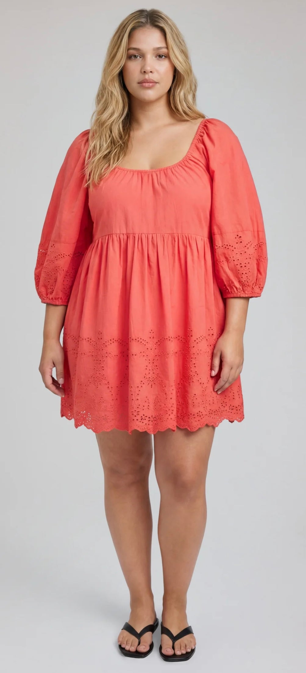 GF DRESS EYELET DETAIL