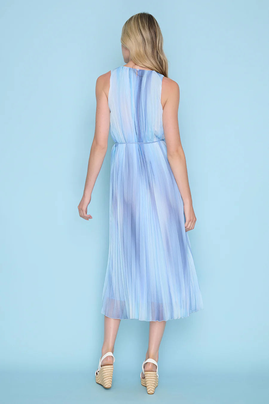 PCDILLY SLEEVELESS PLEATED DRESS