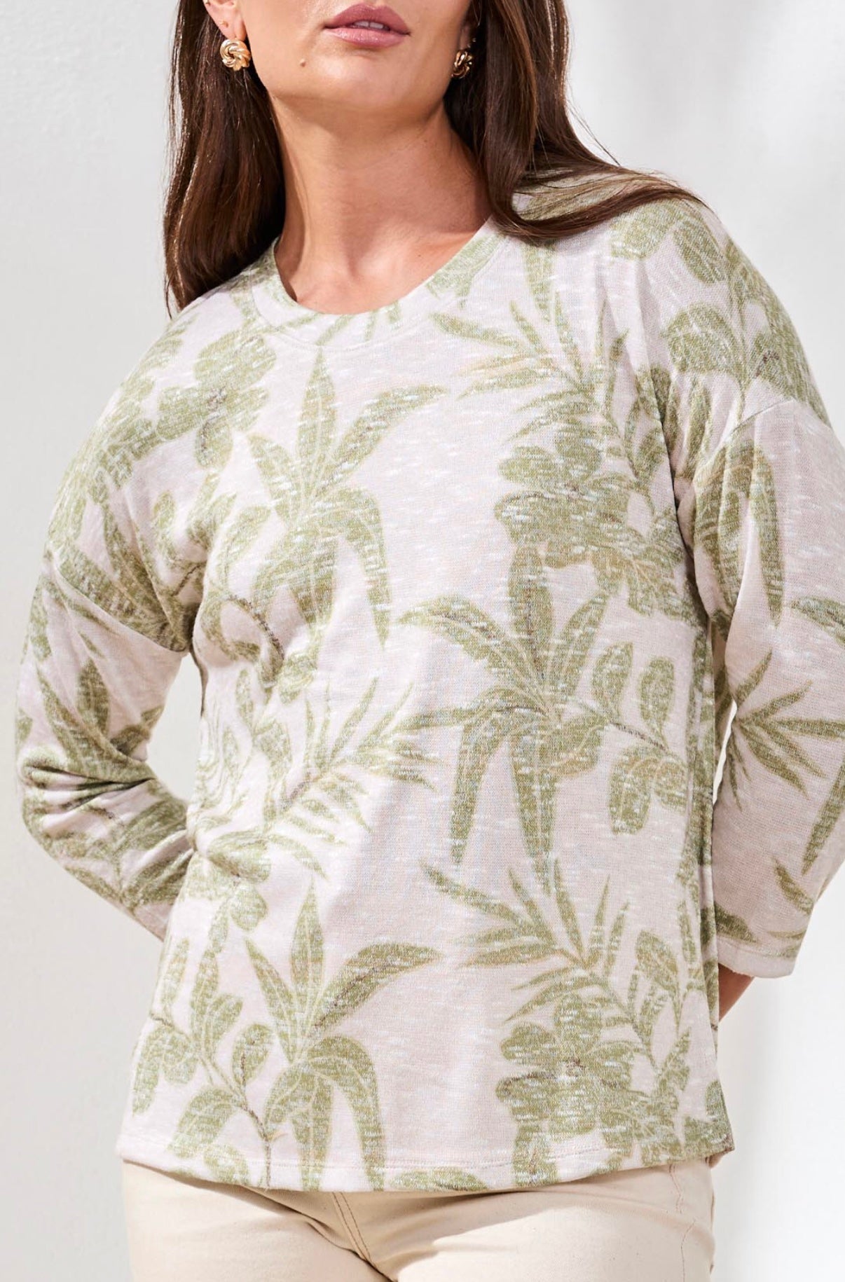 TRIBAL 3/4 SLEEVE TOP