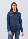FDJ JEAN JACKET ZIP FRONT