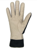 AUCLAIR LEATHER WOOL BLEND GLOVES