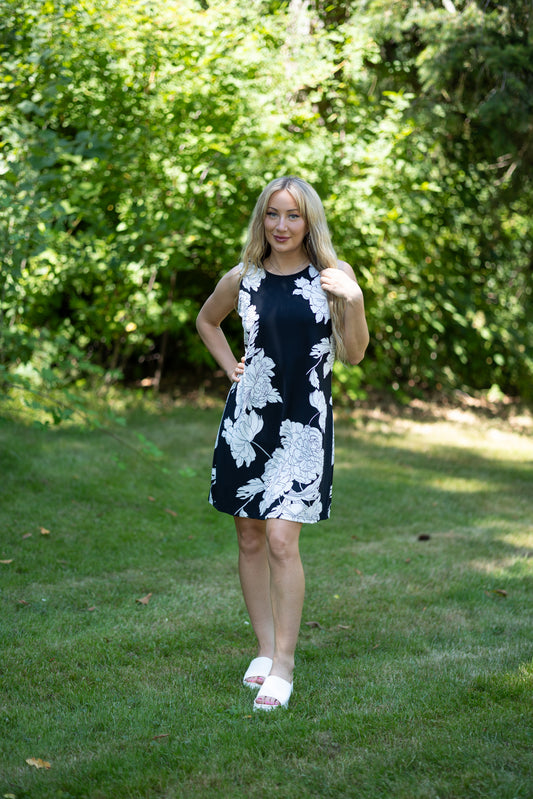 PAPA SHIFT DRESS W/BACK ZIP