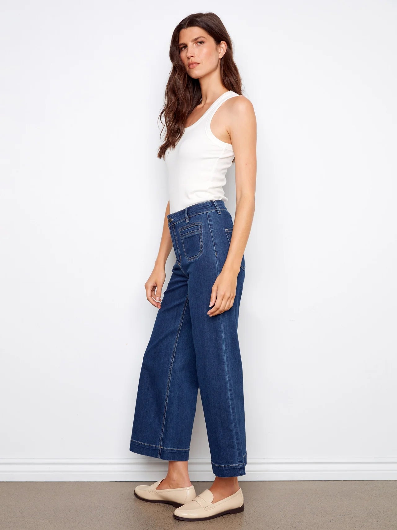 CHARLIE B CROP FLARE JEANS