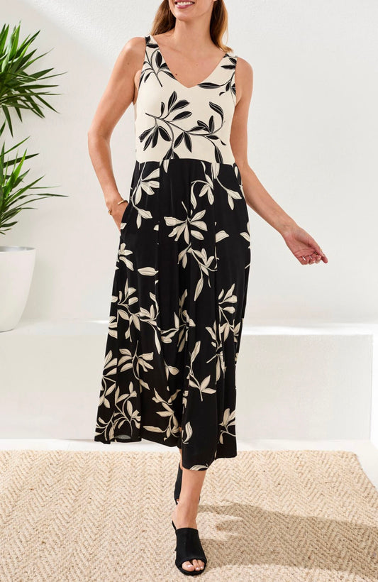 TRIBAL SLEEVELESS MIDI DRESS