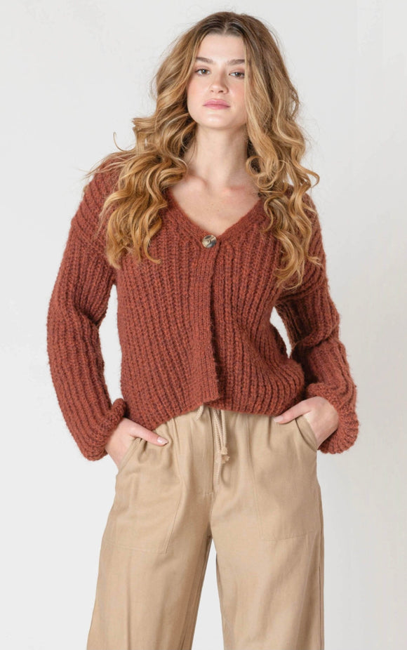 ROOM 34 ONE BUTTON CARDIGAN