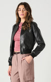 DEX FAUX LEATHER BOMBER JACKET