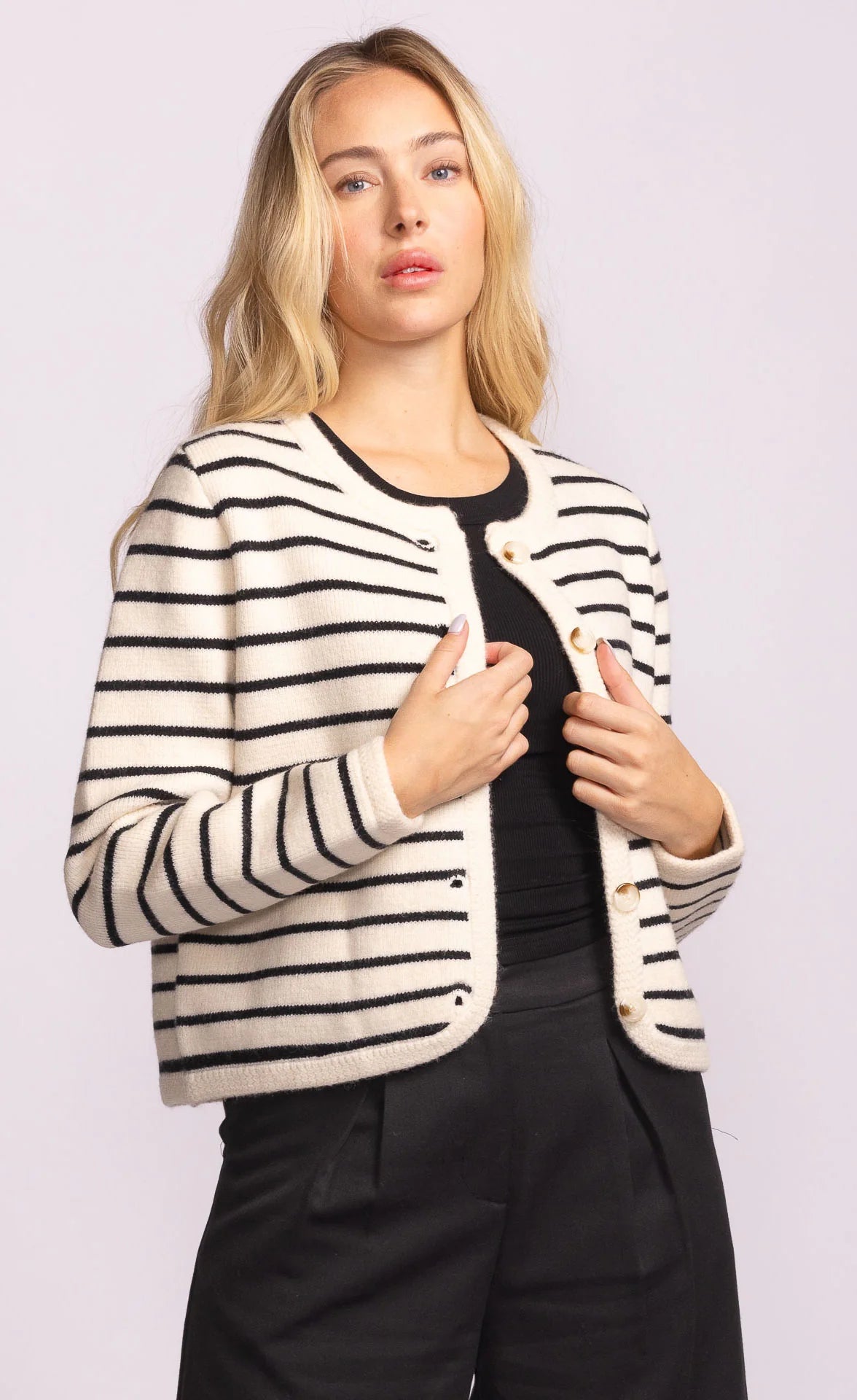 PINK MARTINI BUTTON FRONT CARDIGAN