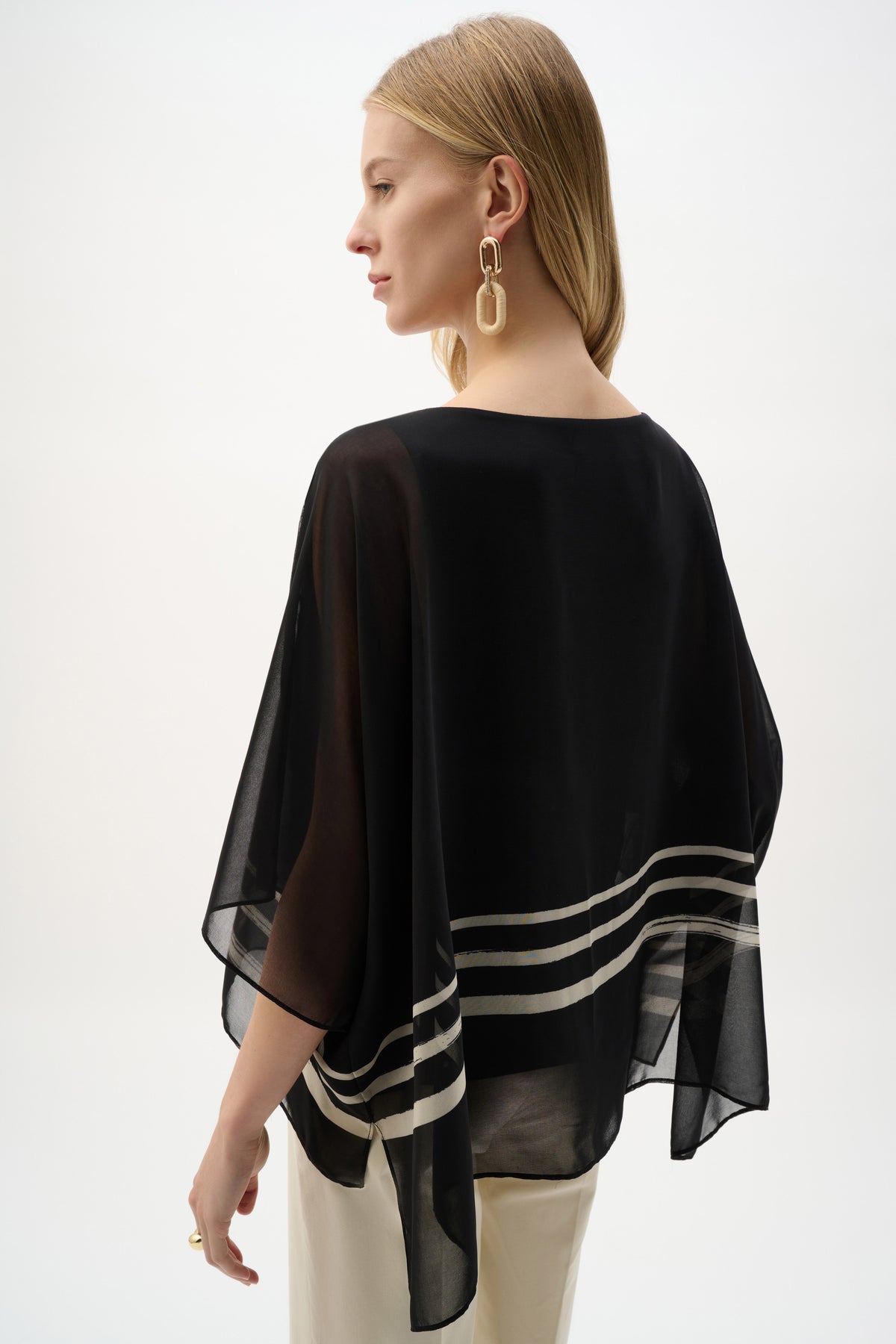 JOSEPH R BLOUSE OVERLAY CHIFFON