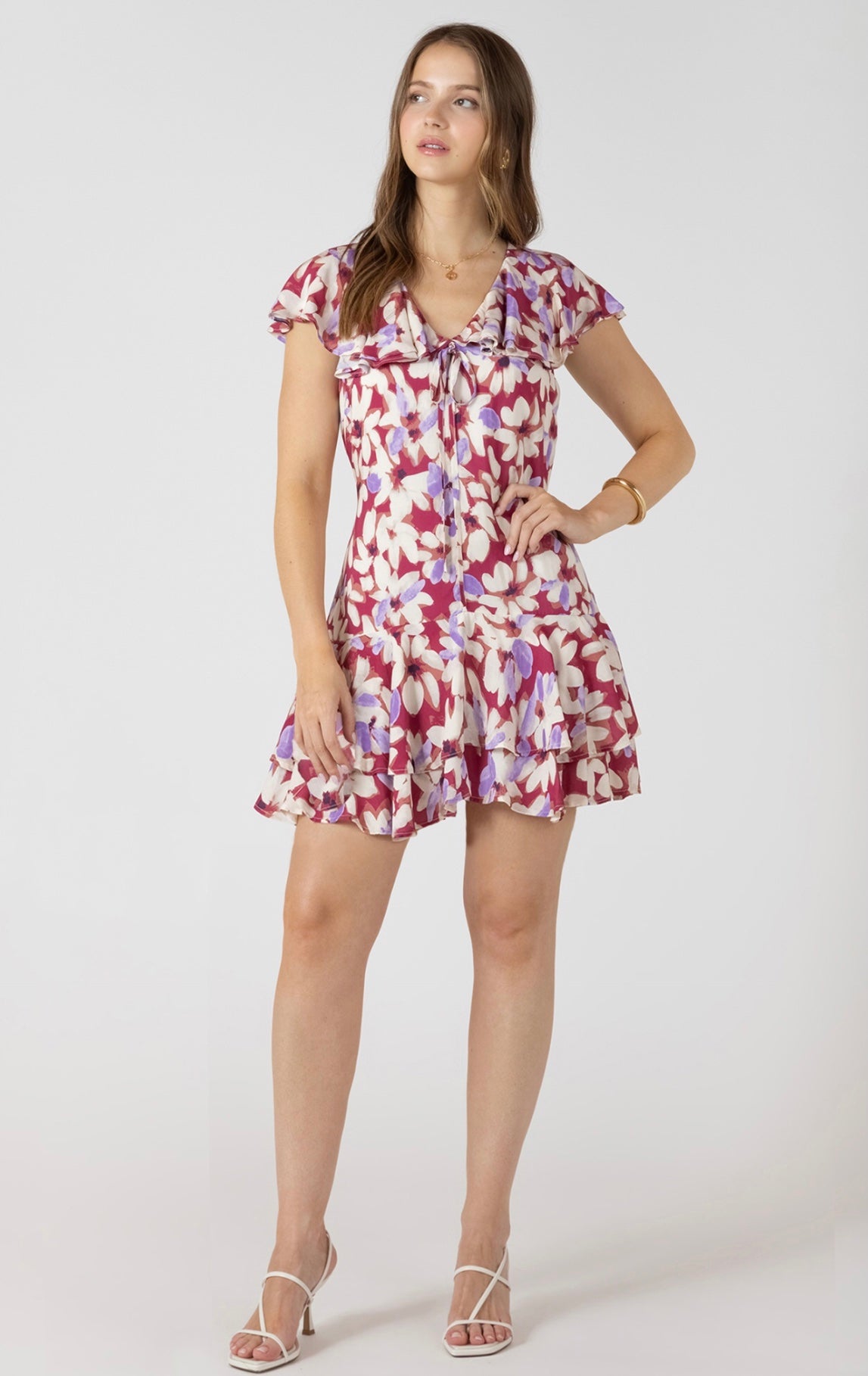 DEX DRESS RUFFLED DETAIL