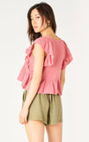 DEX FLUTTER SLEEVE TOP