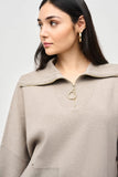 JOSEPH RIBKOFF ZIP TURTLENECK SWEATER