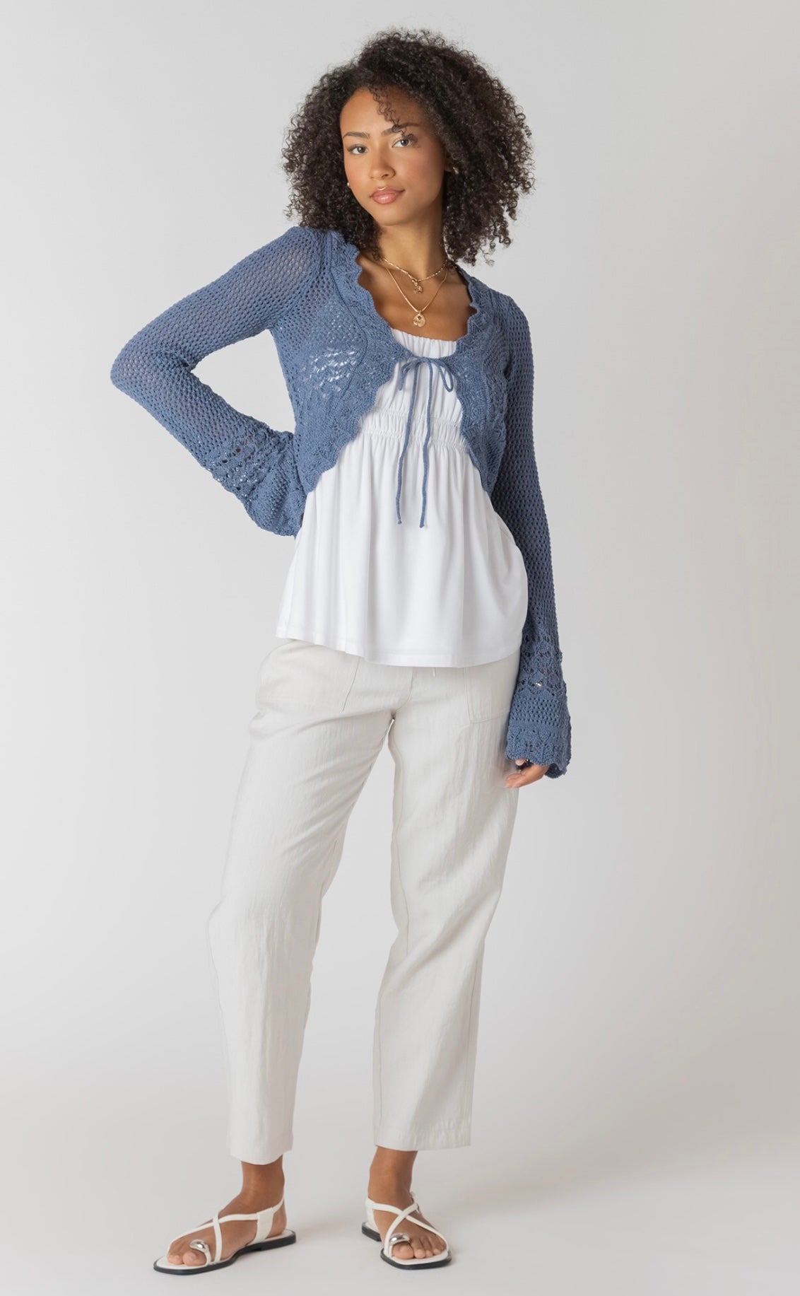 ROOM 34 CARDIGAN TIE FRONT