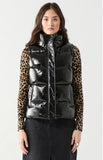 DEX FAUX LEATHER PUFFER VEST