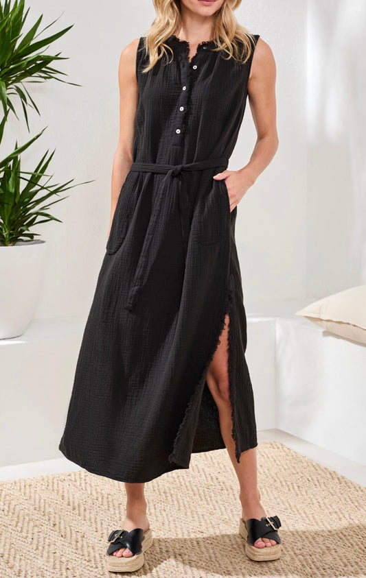 TRIBAL SLEEVELESS MAXI DRESS