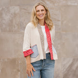SHANNONPAS CARDIGAN BANDANA TRIM