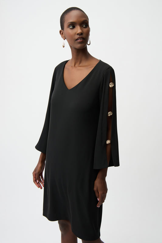JOSEPH R DRESS PEEKABOO SLEEVE