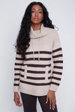 CYC STRIPED COWL NK SWEATER