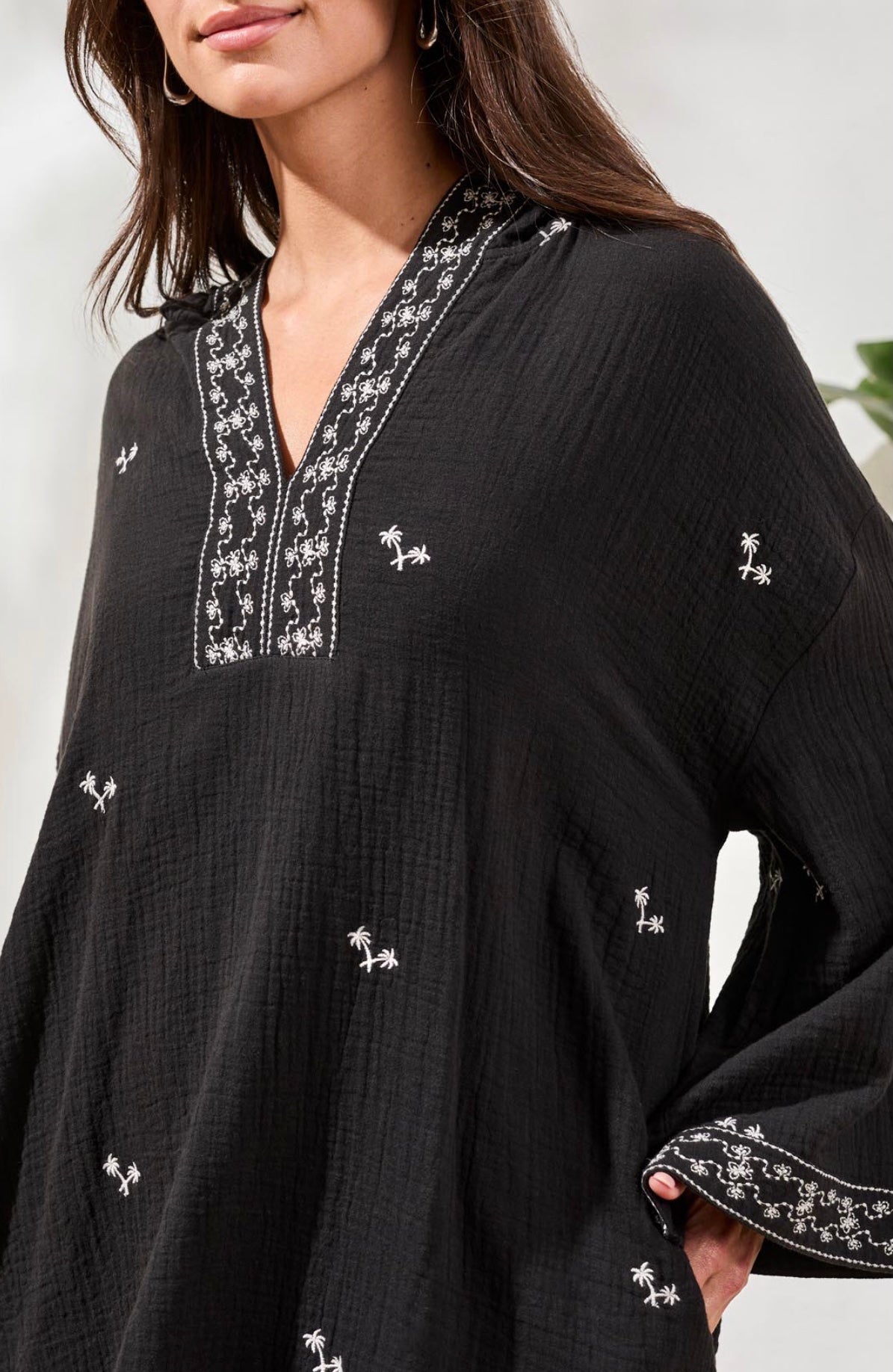 TRIBAL DRESS/COVER UP EMBROIDERED