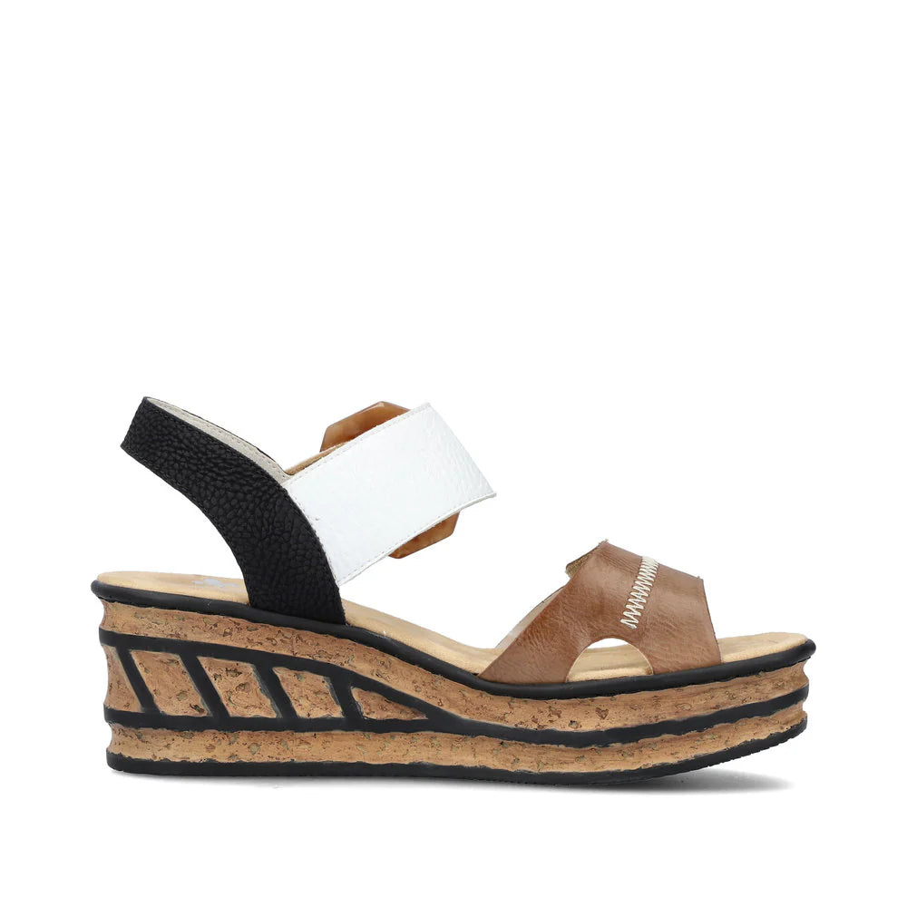 RIEKER WEDGE SANDAL ANKLE STRA