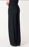 BLACK TAPE TEXTURED WIDE LEG PANT