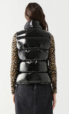 DEX FAUX LEATHER PUFFER VEST