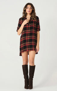 DEX PLAID SHIRT DRESS