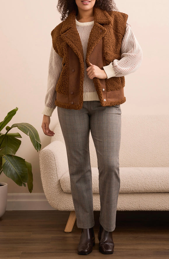 TRIBAL SHERPA COMBO VEST