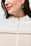 JOSEPH RIBKOFF ZIP FRONT SWEATER