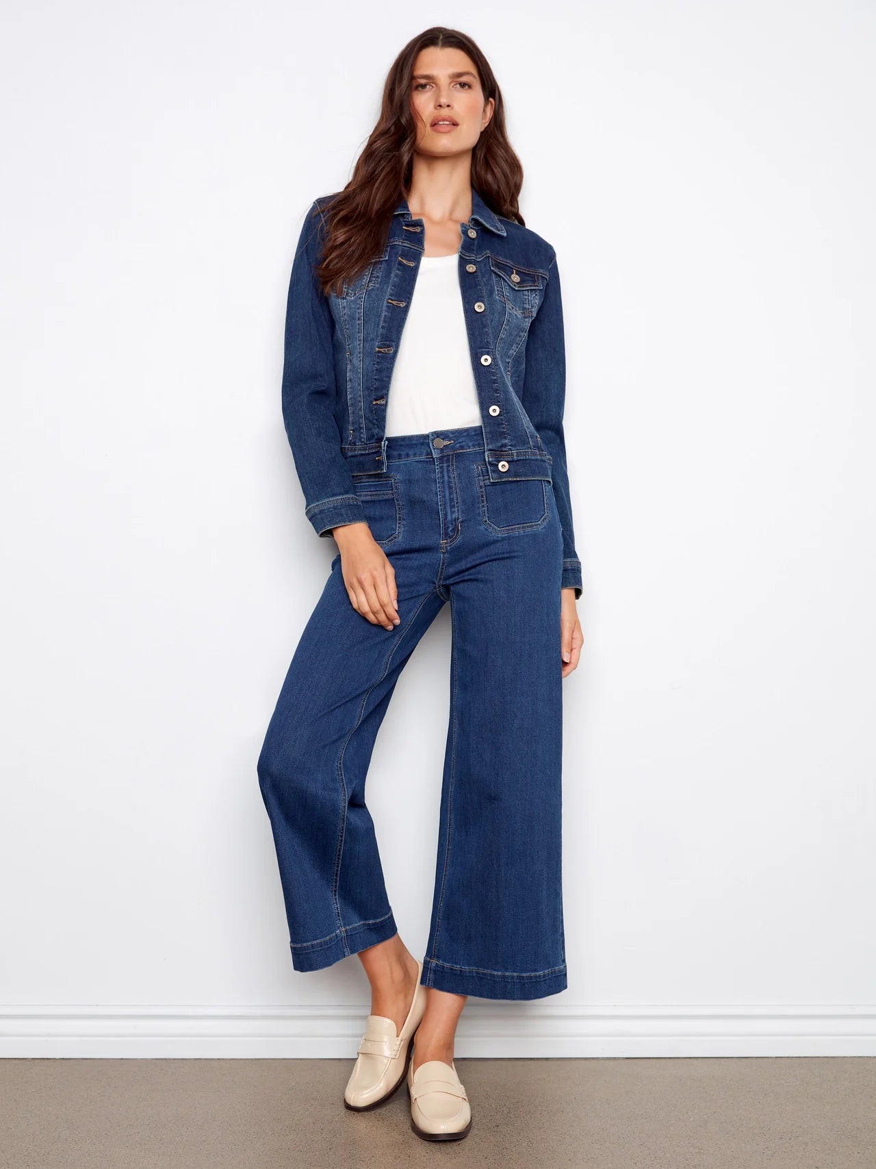 CHARLIE B CROP FLARE JEANS