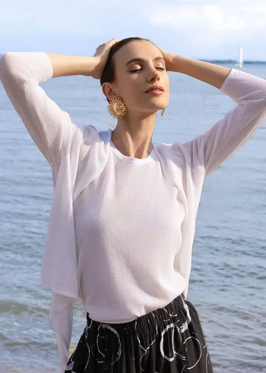 AS LIGHTWEIGHT KNIT CARDIGAN