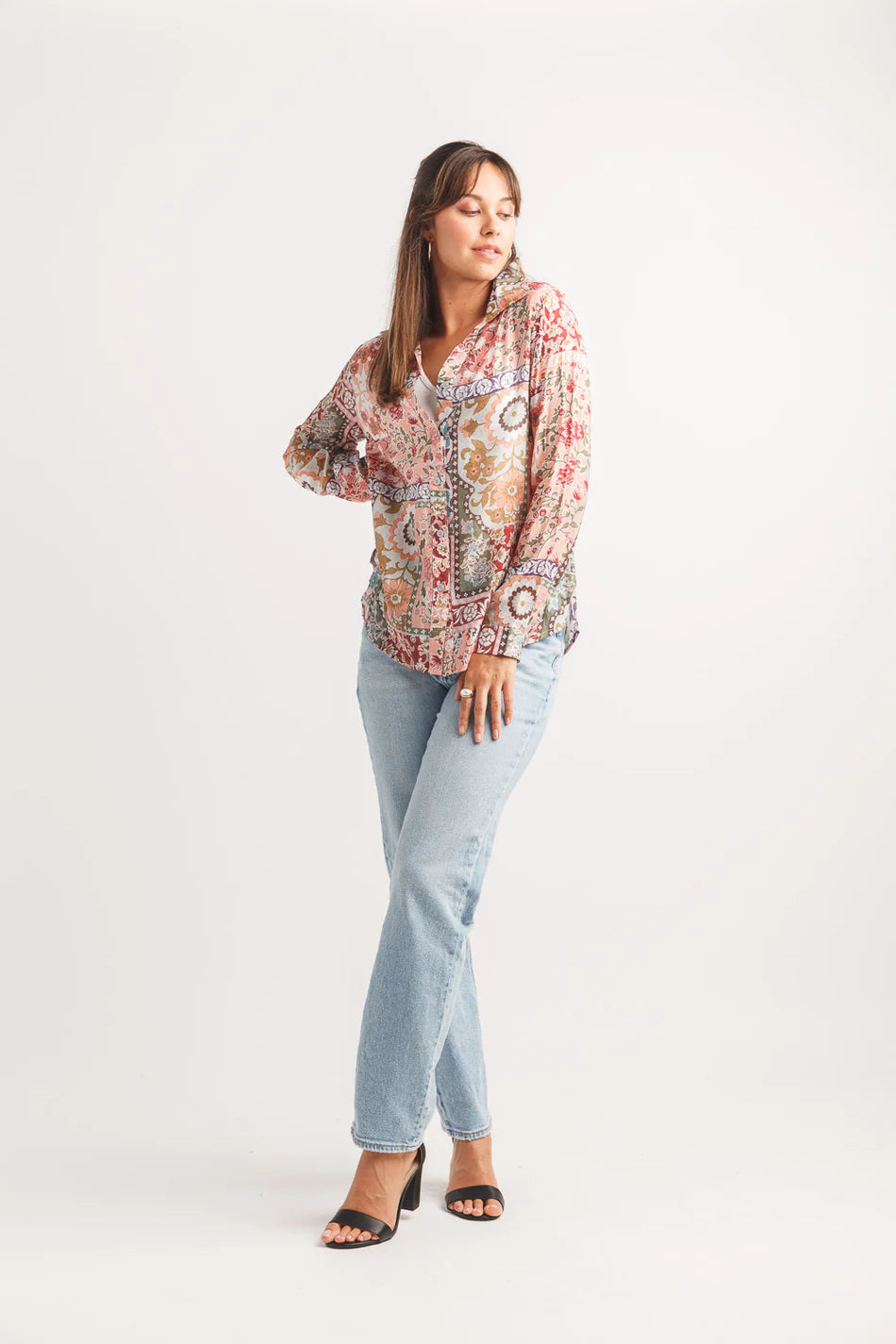 PAPILLON BUTTON FRONT PRINT SHIRT